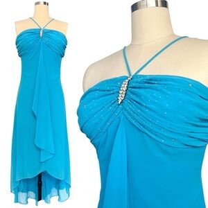 Vintage Y2K Fairycore Prom Dress S Bustier Corset High Low Gown Mermaid Barbie